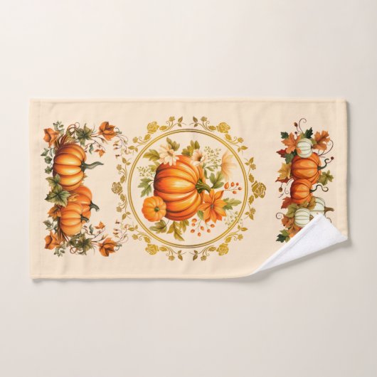 Herfst Herfst Pompoen Handdoek Set (Handdoek)