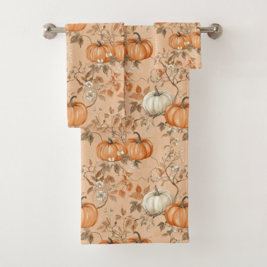 Herfst Herfst Pompoen Handdoek Set 2 (Insitu)