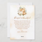 Herfst Herfst Pompoen Happy Thanksgiving Feestdagenkaart (Achterkant)