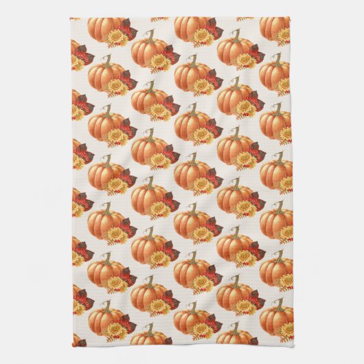 Herfst Herfst Pompoen Keuken Handdoek (Verticaal)