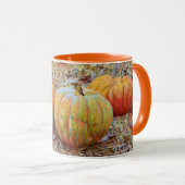 Herfst herfst pompoen kunst Mok Cup (Voorkant rechts)