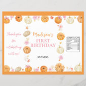 Herfst Herfst Pompoen Meisje Verjaardag Chip Bag W Flyer (Voorkant)