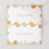 Herfst Herfst Pompoen Meisje Verjaardag Voedsel Te Plaatskaartje (Buitenkant ongevouwen)