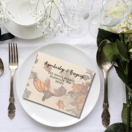 Herfst Herfst Pompoen Oogst Waterverf QR Code All In One Uitnodiging