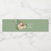 Herfst herfst pompoen rustieke bruine bloem waterfles etiket (Enkel label)