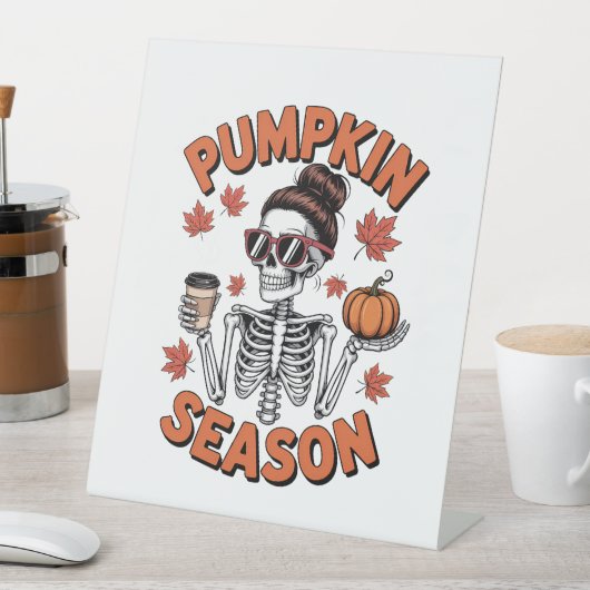 Herfst Herfst Pompoen Seizoen Reclamebord Met Voetstuk (Insitu)