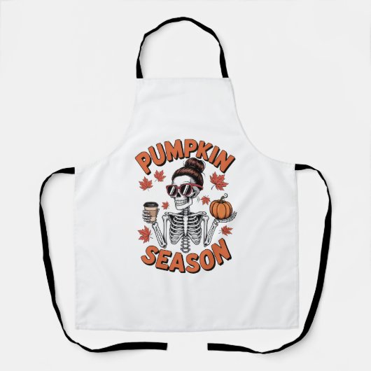 Herfst Herfst Pompoen Seizoen Schort (Voorkant)