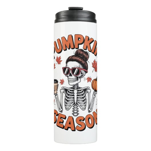 Herfst Herfst Pompoen Seizoen Thermosbeker (Voorkant)