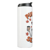 Herfst Herfst Pompoen Seizoen Thermosbeker (Gedraaid links)