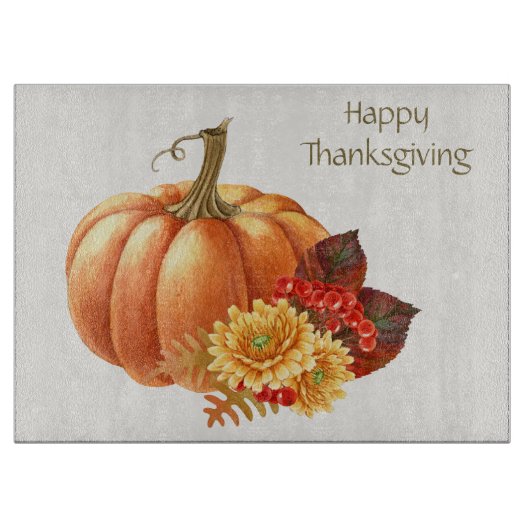 Herfst Herfst Pompoen Snijplank (Voorkant)