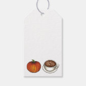 Herfst Herfst Pompoen Spice Latte Coffee Oktober Cadeaulabel (Voorkant)