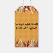 Herfst Herfst Pompoen Spice Party Dank u Gift Labe Cadeaulabel (Achterkant)
