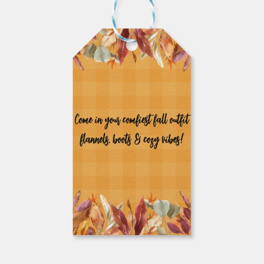 Herfst Herfst Pompoen Spice Party Dank u Gift Labe Cadeaulabel (Achterkant)