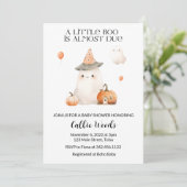 Herfst herfst pompoen spook Baby shower Kaart (Staand voorkant)