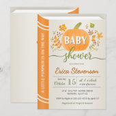 Herfst Herfst Pompoen Storybook Neutraal Baby show Kaart (Voorkant / Achterkant)