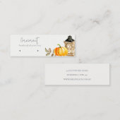 Herfst Herfst Pompoen Stud Loop Hoop Oorbel Displa Mini Visitekaartje (Voorkant / Achterkant)