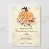 Herfst Herfst Pompoen Thankgiving Dinner Party Kaart (Voorkant)