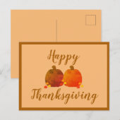 Herfst/herfst/pompoen/Thanksgiving Briefkaart (Voorkant / Achterkant)