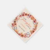 Herfst herfst pompoen Waterverf Elegant Baby showe Servet (Hoek)