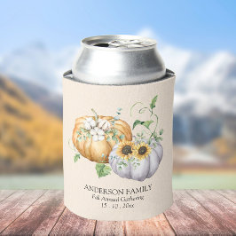 Herfst Herfst Pompoen Zonnebloem en Katoen Bloemen Blikjeskoeler