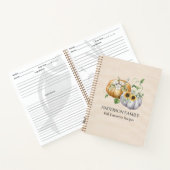 Herfst Herfst Pompoen Zonnebloem Katoen Recept Boe Notitieboek (Binnen)