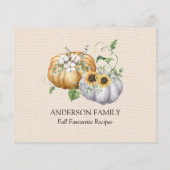 Herfst Herfst Pompoen Zonnebloem Katoen Recept Kaa (Achterkant)