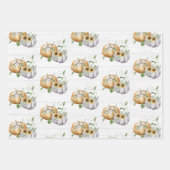 Herfst Herfst Pompoen Zonnebloem Oogstpatroon Inpakpapier Vel (Voorkant)