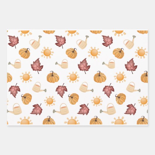 Herfst Herfst Pompoenblad Inpakpapier Vel (Voorkant)
