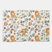 Herfst Herfst Pompoenen & Bladeren Keuken | vakant Theedoek (Horizontaal)