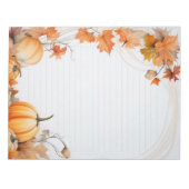 Herfst / Herfst pompoenen en bladeren gevoerd noti Notitieblok (Voorkant)
