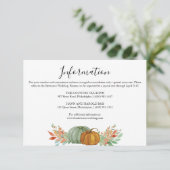 Herfst Herfst pompoenen informatie details bruilof Informatiekaartje (Staand voorkant)