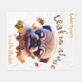 Herfst Herfst Pug Puppy Depressie Solitude Sweet Fleece Deken (Voorkant (Horizontaal))