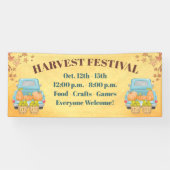 Herfst herfst Pumpkin Harvest Festival Spandoek (Horizontaal)