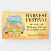 Herfst herfst Pumpkin Harvest Festival Spandoek (Horizontaal)