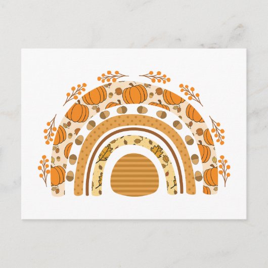 Herfst/Herfst regenboog Briefkaart (Voorkant)