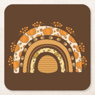 Herfst/Herfst regenboog Kartonnen Onderzetters