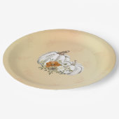 Herfst herfst roest witte pompoenen bruiloft papieren bordje (Gekanteld)