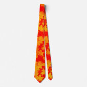 Herfst herfst rood en gouden bladeren patroon stropdas (Voorkant)
