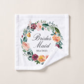 Herfst Herfst Roos Bloem Bloemen Krans Bruidsmeisj Washandje (Wasdoekje)