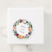 Herfst Herfst Roos Bloem Bloemen Krans Trouwen Bedankjes Labels (In situ)