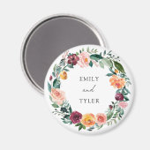 Herfst Herfst Roos Bloem Bloemen Krans Trouwen Magneet (Voorkant / Achterkant)