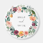 Herfst Herfst Roos Bloem Bloemen Krans Trouwen Magneet (Voorkant)