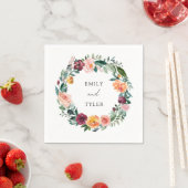 Herfst Herfst Roos Bloem Bloemen Krans Trouwen Servet (Insitu)