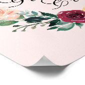 Herfst Herfst Roos Bloem Bloemenkrans Beste Oma Poster (Hoek)