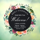 Herfst Herfst Roos Bloem Bloemstuk Zakelijk Raamsticker (Vel 3)