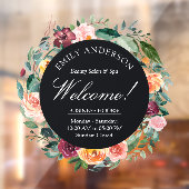 Herfst Herfst Roos Bloem Bloemstuk Zakelijke Raamsticker (Vel 2)