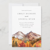 Herfst herfst RSVP Alles in een QR-code bruiloft Kaart (Voorkant)