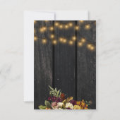 Herfst herfst rustiek land hout bruiloft save the date (Achterkant)