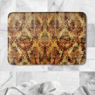 Herfst Herfst  Rustiek Sinaasappel Bruin Damask Badmat