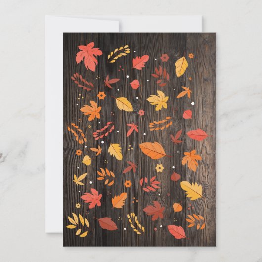 Herfst Herfst Rustiek Verjaardagsfeest Kaart (Achterkant)